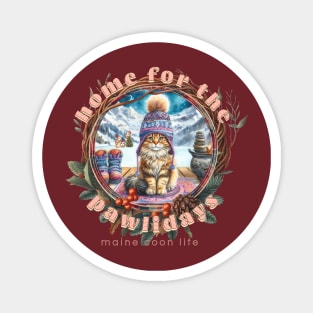 Home For The Holidays Beanie Maine Coon Life 11M Magnet